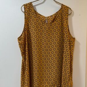 Polka Dot Sleeveless top - Mustard